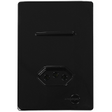 Cj Interruptor Simples + Tomada 10a 4x2 - Novara Preto Brilhante Total